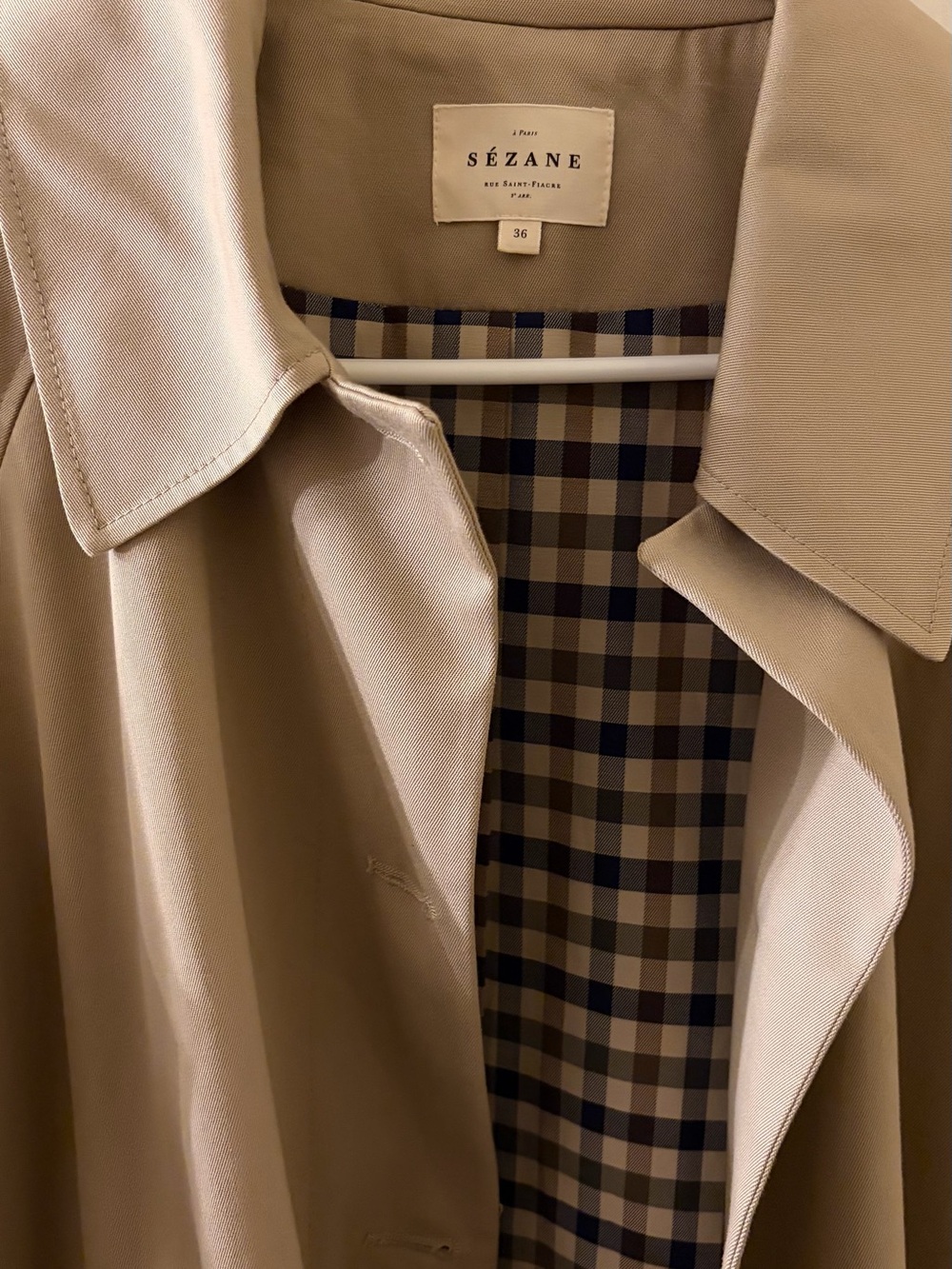 Sezane Carter Jacket Light Beige - Size 4 - Picture 6 of 6